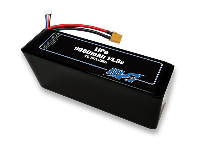 A MaxAmps LiPo 9000mAh 4S 2P 14.8 volt battery pack