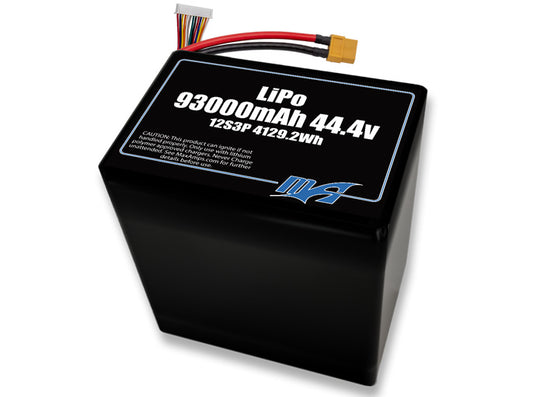 LiPo 93000 12s 44.4v Battery Pack