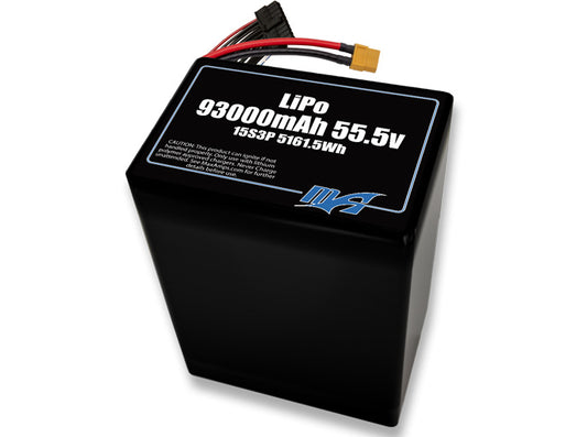 LiPo 93000 15s 55.5v Battery Pack