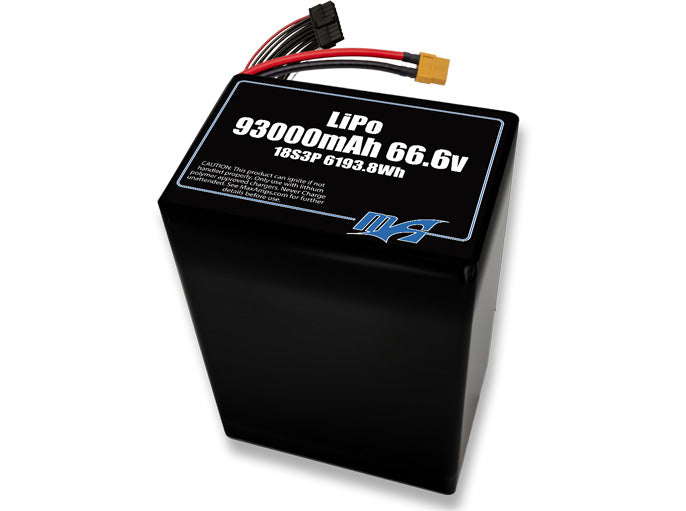 LiPo 93000 18s 66.6v Battery Pack