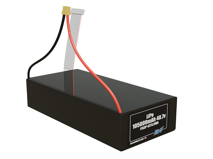LiPo 105000mAh 11S3P 40.7v Battery Pack