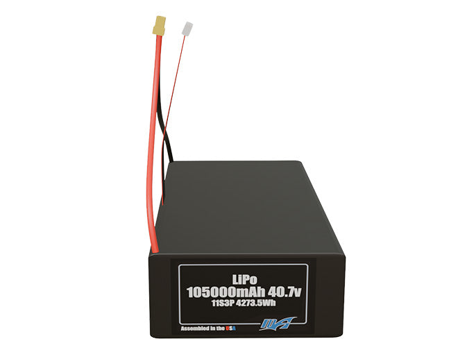 LiPo 105000mAh 11S3P 40.7v Battery Pack