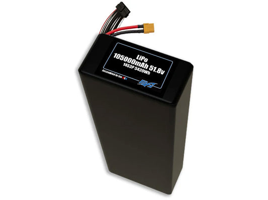 LiPo 105000mAh 14S3P 51.8v Battery Pack