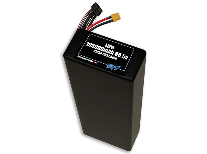 LiPo 105000mAh 15S3P 55.5v Battery Pack