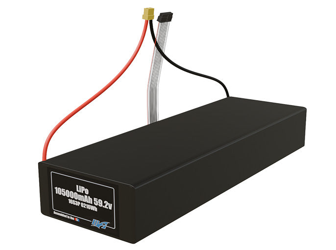 LiPo 105000mAh 16S3P 59.2v Battery Pack