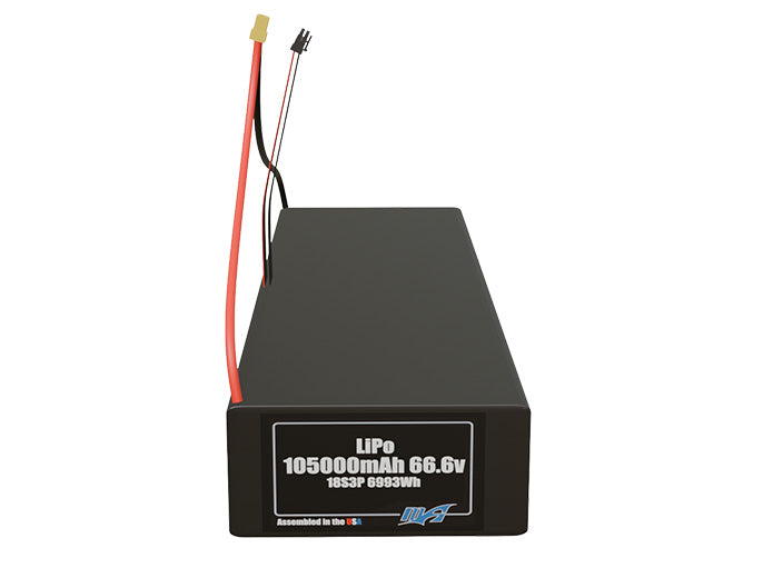 LiPo 105000mAh 18S3P 66.6v Battery Pack