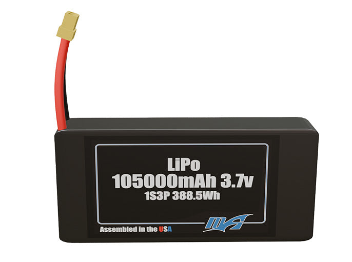 LiPo 105000mAh 1S3P 3.7v Battery Pack
