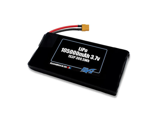 LiPo 105000mAh 1S3P 3.7v Battery Pack