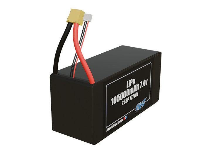 LiPo 105000mAh 2S3P 7.4v Battery Pack