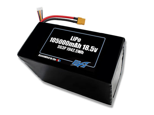 LiPo 105000mAh 5S3P 18.5v Battery Pack