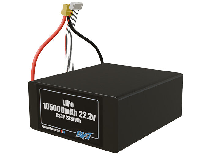 LiPo 105000mAh 6S3P 22.2v Battery Pack