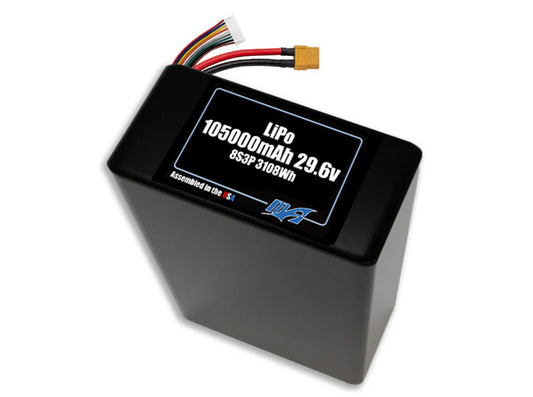 LiPo 105000mAh 8S3P 29.6v Battery Pack