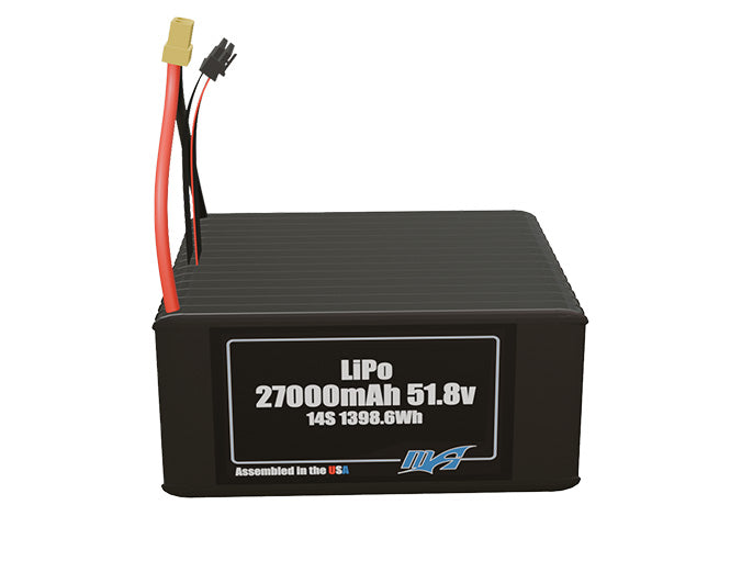 LiPo 27000mAh 14S 51.8v Battery Pack