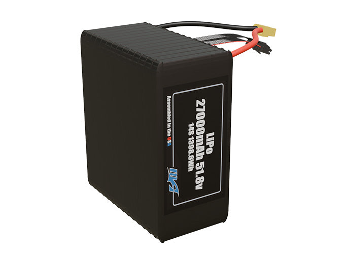 LiPo 27000mAh 14S 51.8v Battery Pack