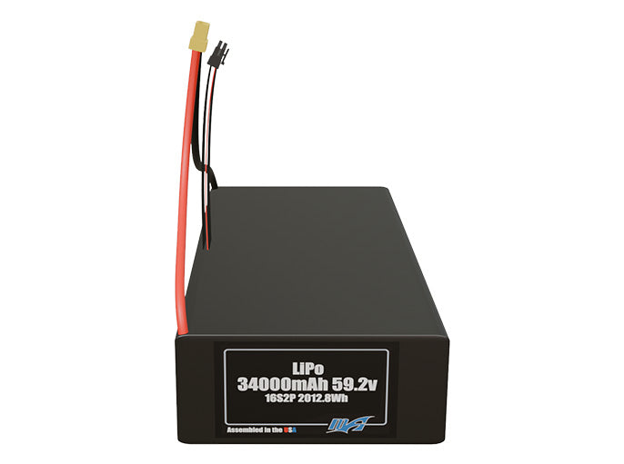LiPo 34000mAh 16S2P 59.2v Battery Pack