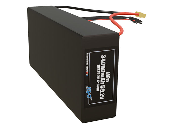 LiPo 34000mAh 16S2P 59.2v Battery Pack