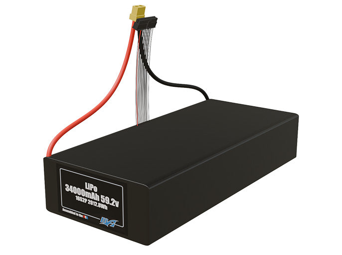 LiPo 34000mAh 16S2P 59.2v Battery Pack