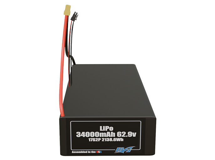 LiPo 34000mAh 17S2P 62.9v Battery Pack