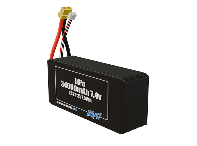 LiPo 34000mAh 2S2P 7.4v Battery Pack