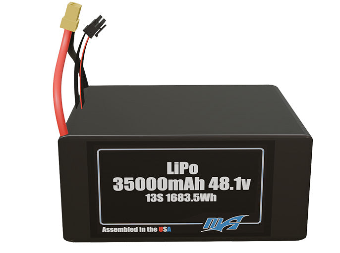 LiPo 35000mAh 13S 48.1v Battery Pack