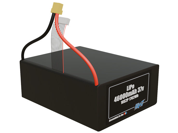 LiPo 46000mAh 10S2P 37v Battery Pack