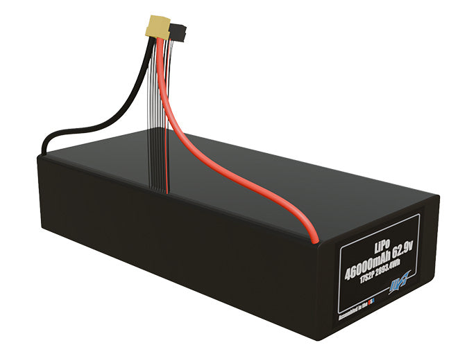 LiPo 46000mAh 17S2P 62.9v Battery Pack