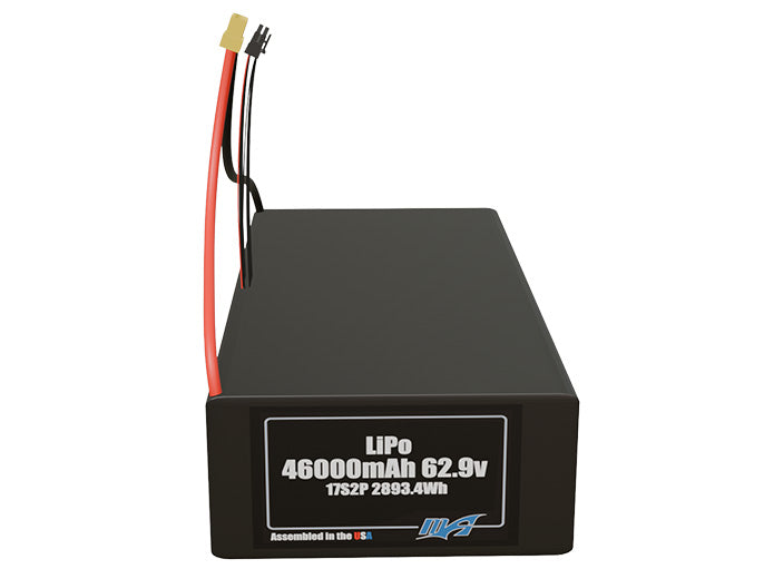 LiPo 46000mAh 17S2P 62.9v Battery Pack