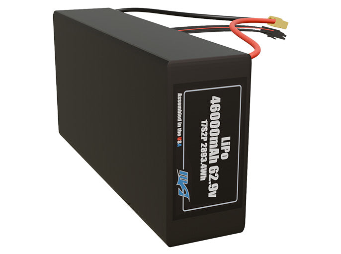 LiPo 46000mAh 17S2P 62.9v Battery Pack