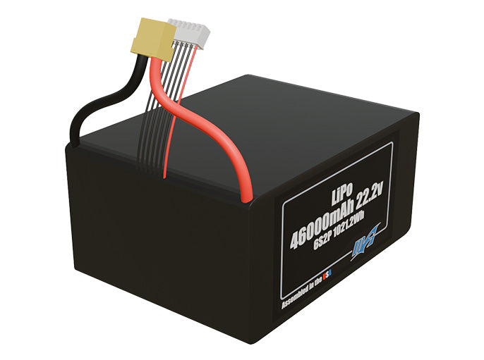 LiPo 46000mAh 6S2P 22.2v Battery Pack