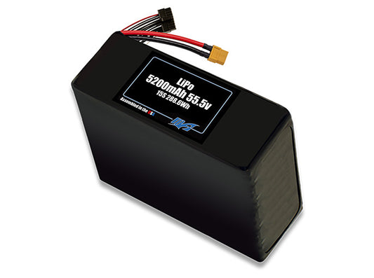 Graphene LiPo 5200mAh 15S 55.5v Battery Pack