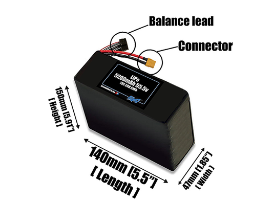 Graphene LiPo 5200mAh 15S 55.5v Battery Pack