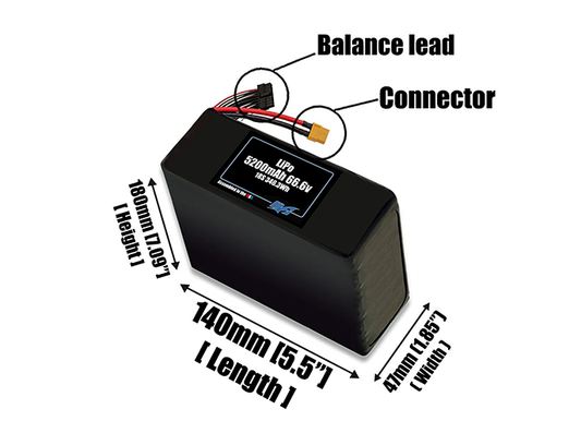 Graphene LiPo 5200mAh 18S 66.6v Battery Pack