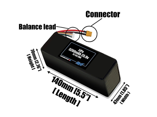 Graphene LiPo 5200mAh 7S 25.9v Battery Pack