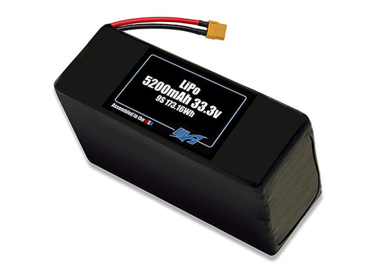 Graphene LiPo 5200mAh 9S 33.3v Battery Pack