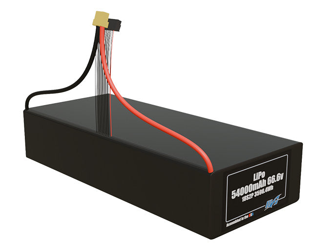 LiPo 54000mAh 18S2P 66.6v Battery Pack