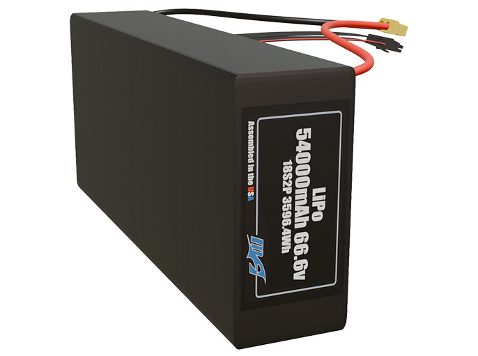 LiPo 54000mAh 18S2P 66.6v Battery Pack