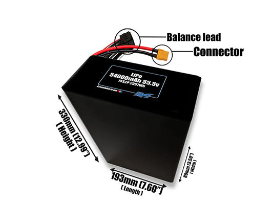 LiPo 54000mAh 15S2P 55.5v Battery Pack
