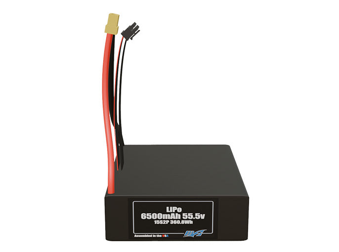 LiPo 6500mAh 15S2P 55.5v Battery Pack
