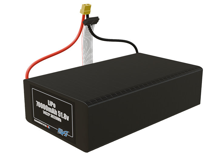 LiPo 70000mAh 14S2P 51.8v Battery Pack