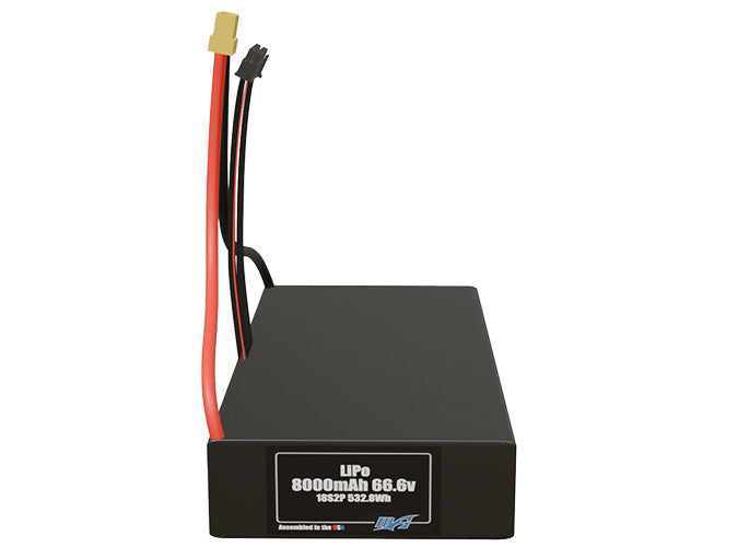 LiPo 8000mAh 18S2P 66.6v Battery Pack