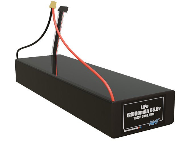 LiPo 81000mAh 18S3P 66.6v NMC Battery Pack