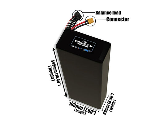 LiPo 81000mAh 15S3P 55.5v Battery Pack