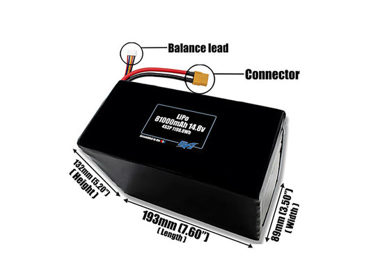 LiPo 81000mAh 4S3P 14.8v Battery Pack