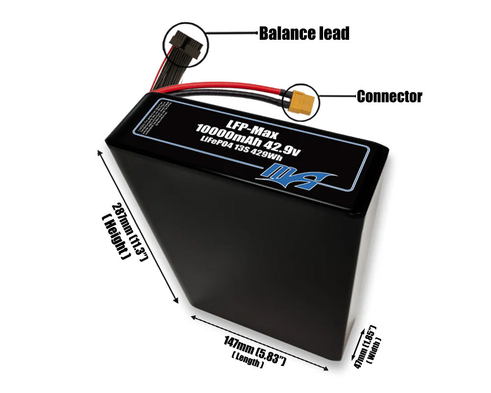 LFP-Max LiFePO4 10000 13S2P 42.9v Battery Pack