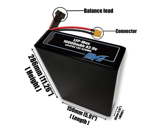 LFP-Max LiFePO4 10000 13S2P 42.9v Battery Pack