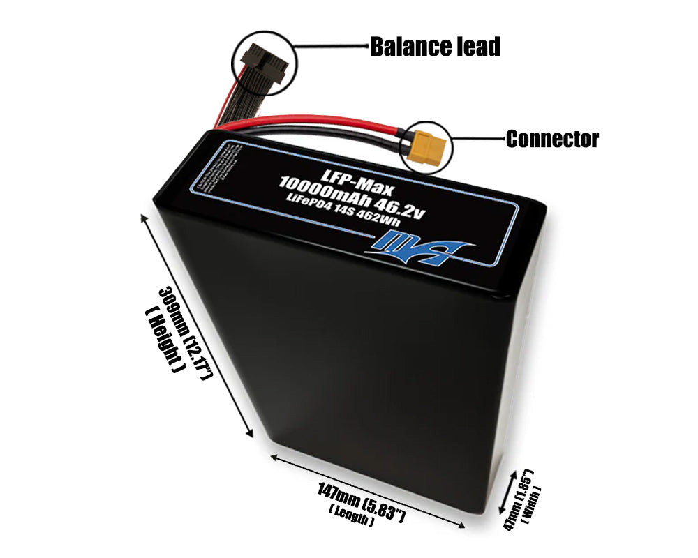 LFP-Max LiFePO4 10000 14S2P 46.2v Battery Pack