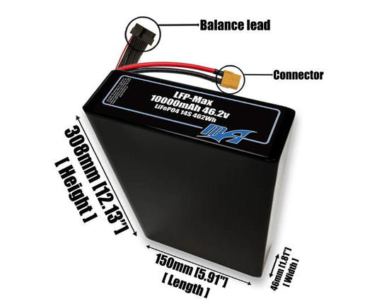 LFP-Max LiFePO4 10000 14S2P 46.2v Battery Pack