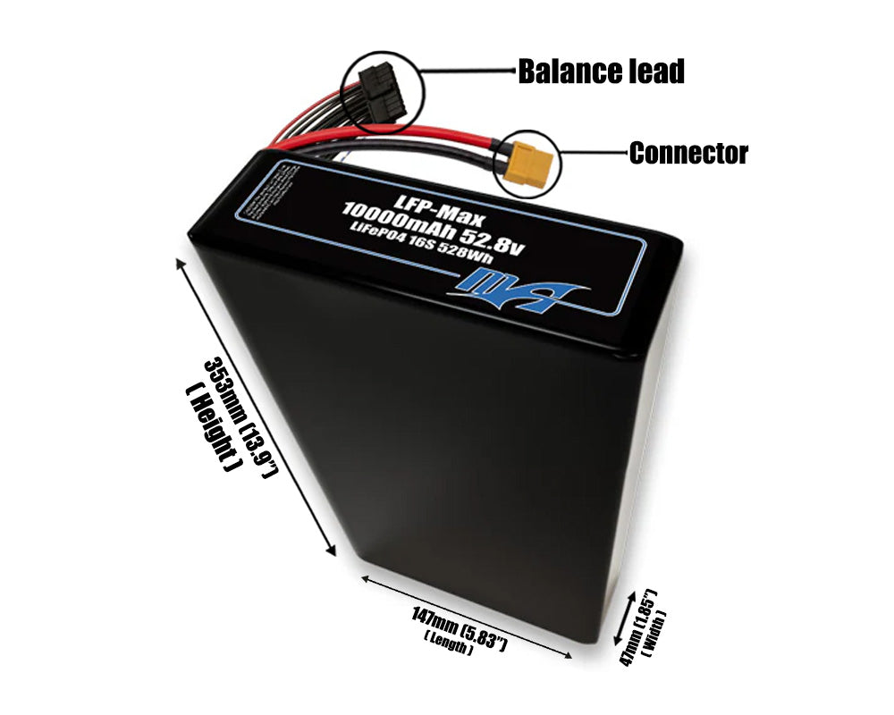 LFP-Max LiFePO4 10000 16S2P 52.8v Battery Pack