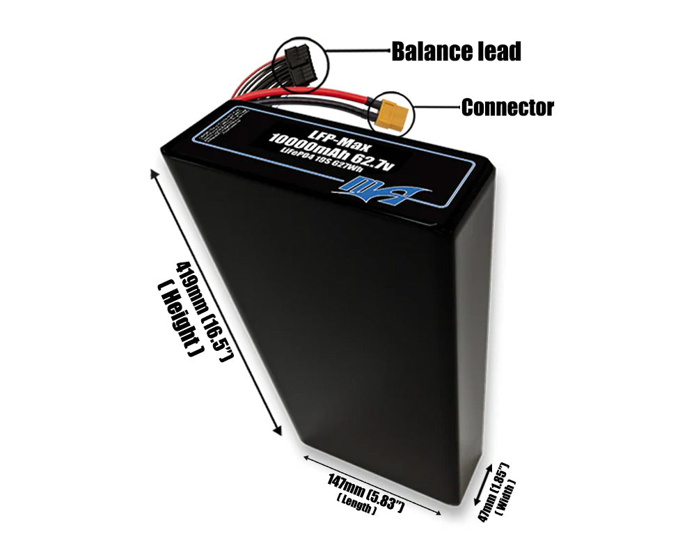 LFP-Max LiFePO4 10000 19S2P 62.7v Battery Pack