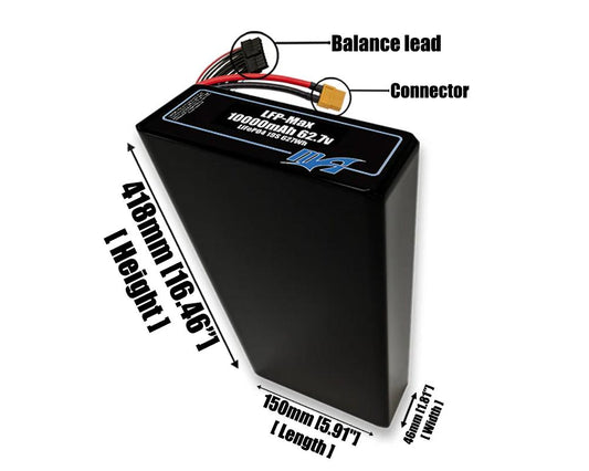 LFP-Max LiFePO4 10000 19S2P 62.7v Battery Pack